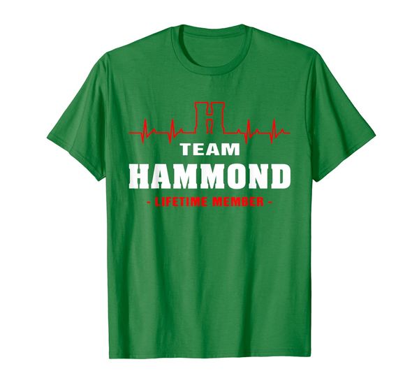 

team hammond lifetime member shirt surname, last name gift, White;black