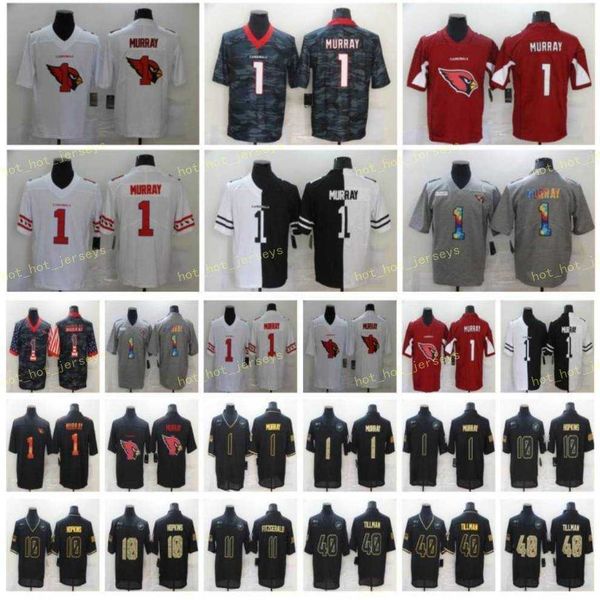 

1 kyler murray football jersey 2020 salute to service limited arlzona cardlnals 10 deandre hopkins 11 fitzgerald 40 pat tillman 41 drake, Black;red