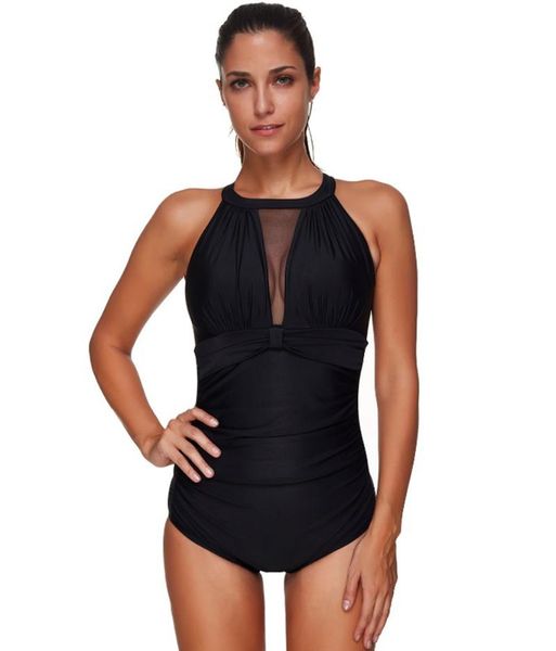 

woman plus size swimsuit 2021 one piece bathing suit for women big black lace beach swimming vintage bather female swimwear one-piece suits