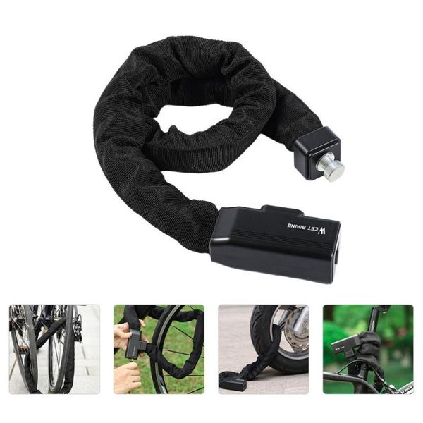 

bike locks 1pc anti-theft chain lock burglar key universal (black)
