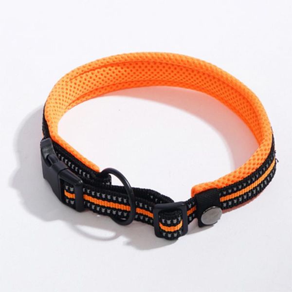 

dog collars & leashes pet mesh breathable cat collar set adjustable size reflective