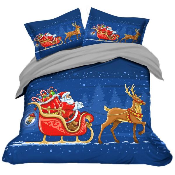 

bedding sets christmas cute santa claus print winter duvet cover pillowcase double twin  king size for bedroom 220x240