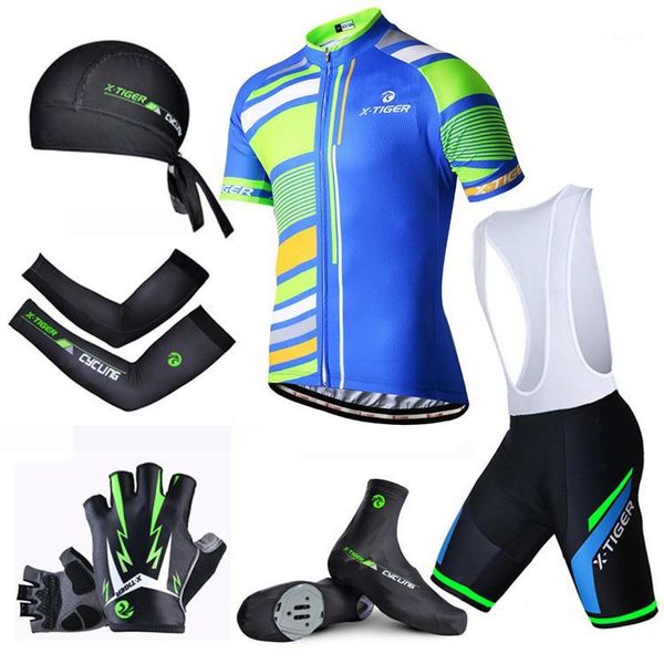 

x-tiger summer big cycling jerseys set mountain bike sportswear bicycle hombre maillot ropa ciclismo mtb suit1, Black;blue
