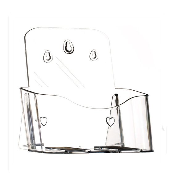 

retail supplies clear a4 pamphlet brochure literature plastic acrylic display holder stand 1 tier to insert leaflet on desk2pcs