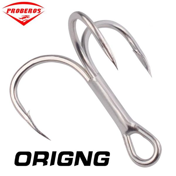 

fishing hooks 20pc/box super sharp origin hook treble 2/4/6/8/10# high carbon steel 82mn tackle st-41-3x-cp