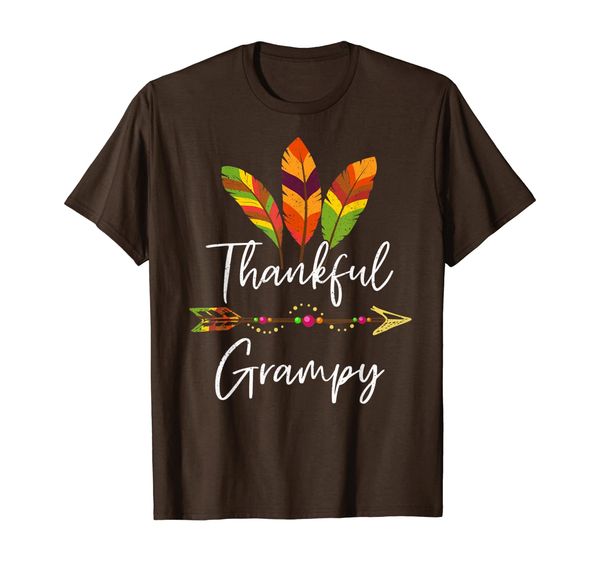 

thankful grampy feather arrow thanksgiving t-shirts gifts, White;black