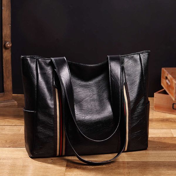 

2021 tote women's bag one shoulder color lace up large capacity hand shopping