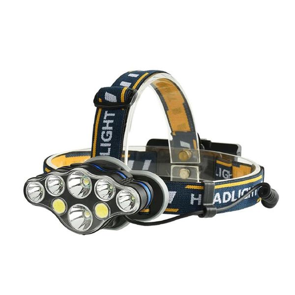 

headlamps 8-light usb charging t6+cob strong light headlamp red warming lamp for outdoor activity hunting fishing