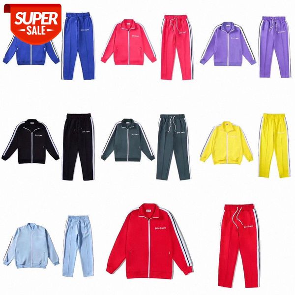 

pa brown shelf angel men and women suit letter printing casual jacket coat school uniform sports pants loose #dw2a, Black;brown