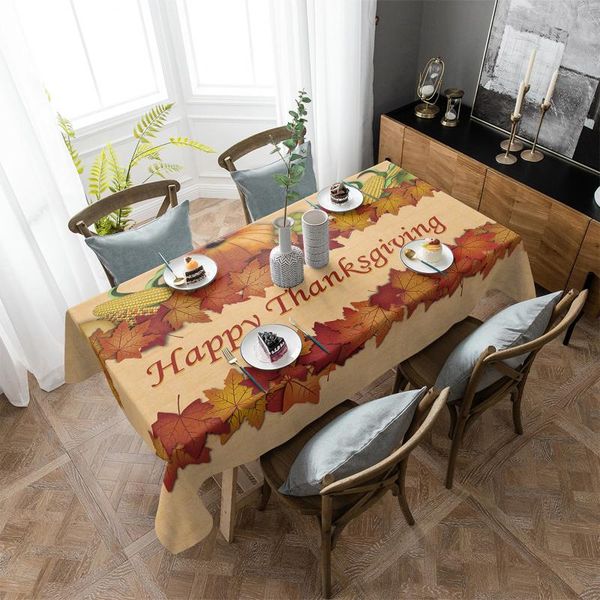 

table cloth thanksgiving pumpkin fallen leaves living room kitchen decoration cover placemat picnic blanket