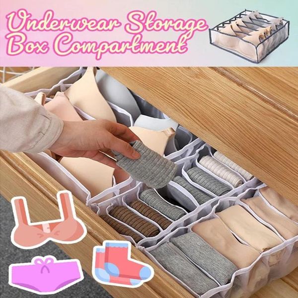 

storage organizer underwear box with compartments socks bra underpants drawers bags
