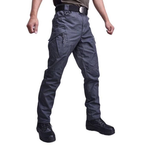 

men's pants tactical trousers male forces army khaki cargo, Black