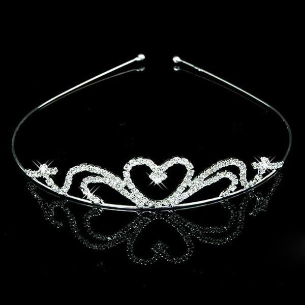 

hair clips & barrettes bridal princess tiara crown headband girls women rhinestone wedding tiaras jewelry crystal ornament, Golden;silver