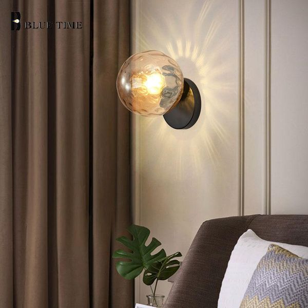 

wall lamp black&gold modern led light for living room bedroom study bedside home decor sconce bulb lighting