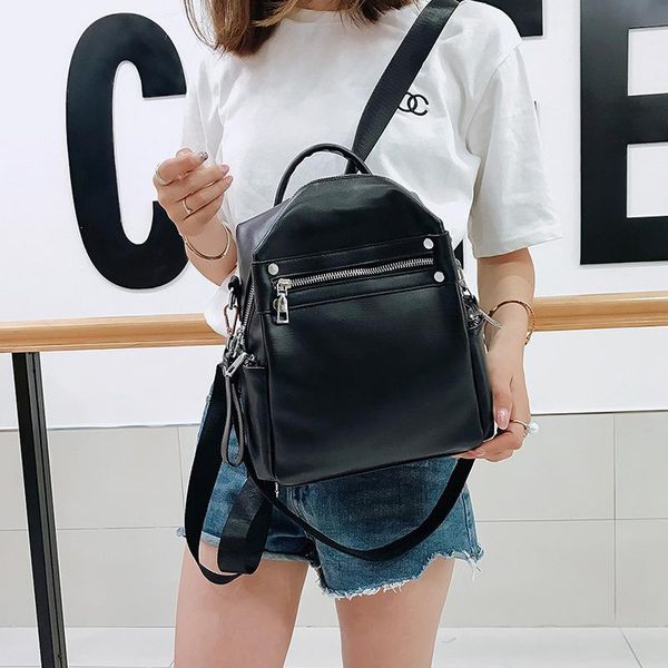 

backpack 2021 women's mini cute fashion ladies zipper double anti-theft bag