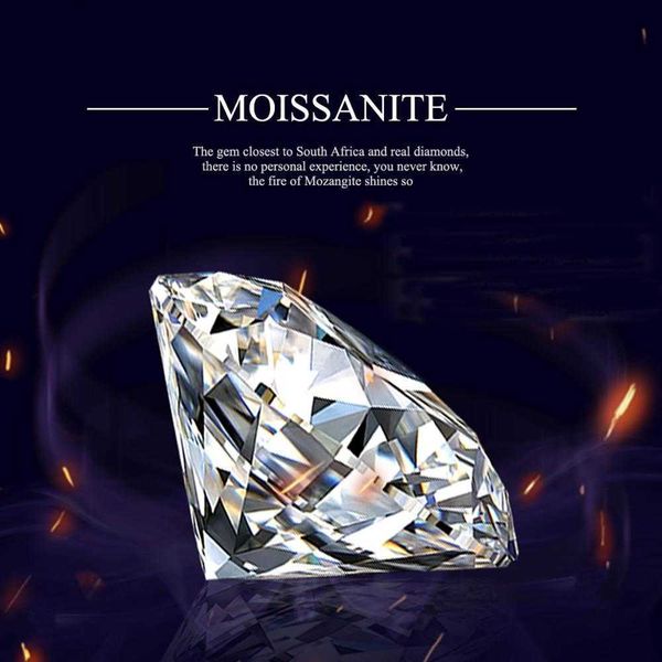 

szjinao 1.0ct 6.5mm d color vvs1 round loose gemstones moissanite stones lab grown diamond with gra certificate gem wholesale h1015, Black