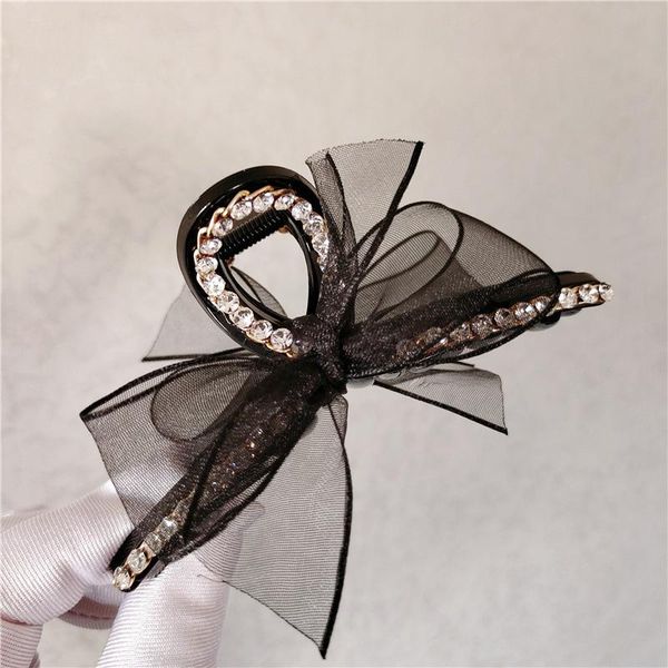 

hair clips & barrettes diamond bow net hairpin, Golden;silver