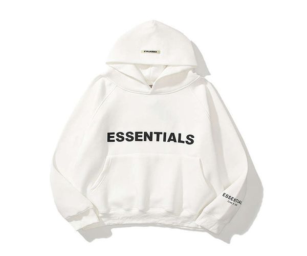 

necessities hoodie fear of god essentials 3d stereoscopic silicone letter on the chest hoodies lovers print pattern long-sleeved letters ref, Black