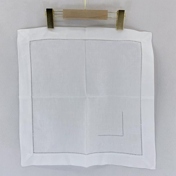 

table napkin white linen hemstitched napkins dinner 18x18-inch embroidered flroal
