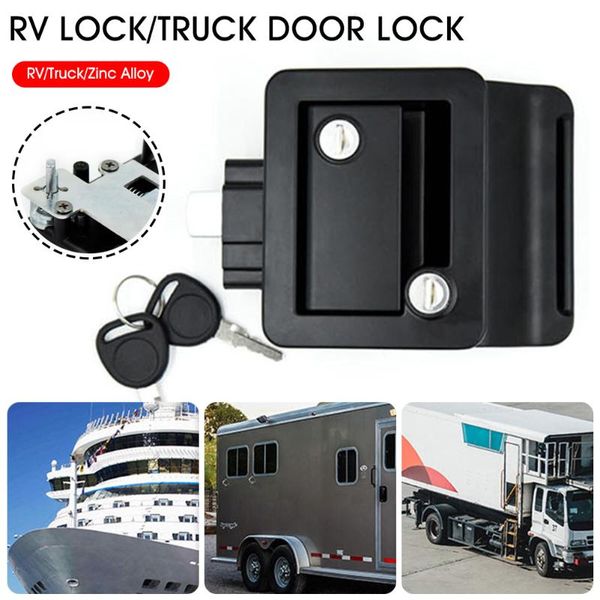 

parts rv door latch with deadbolt entry lock handle 2 keys replacement for rv/camper/trailer kit