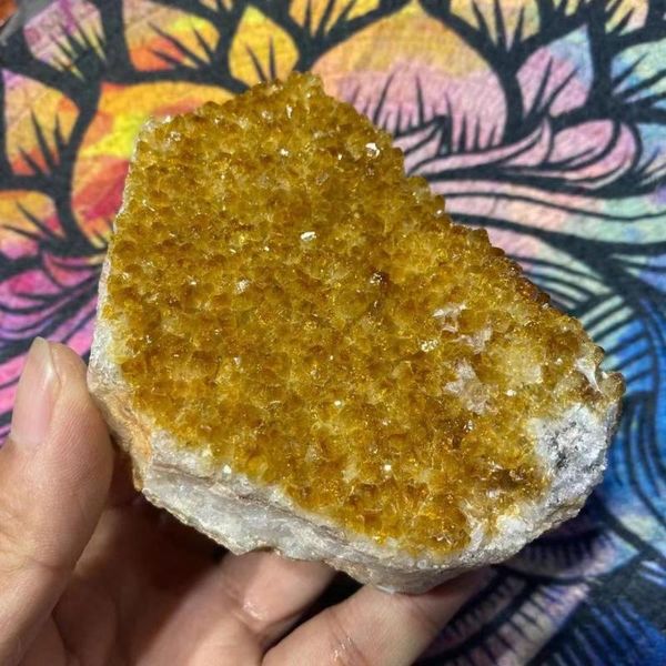 

natural citrine cluster energy healing for home decoration dw decorative objects & figurines