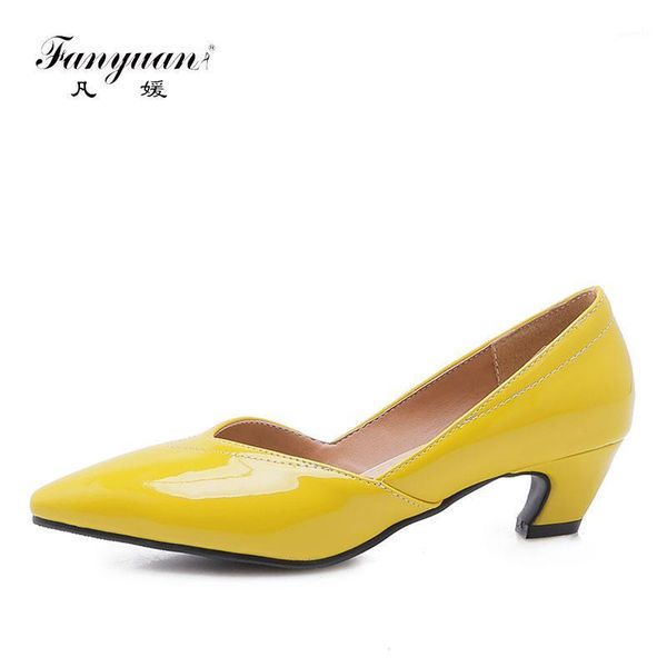 

dress shoes fanyuan fashion shallow strange style high heels european woman elegant pointed toe slip-on pumps zapatos de mujer1, Black