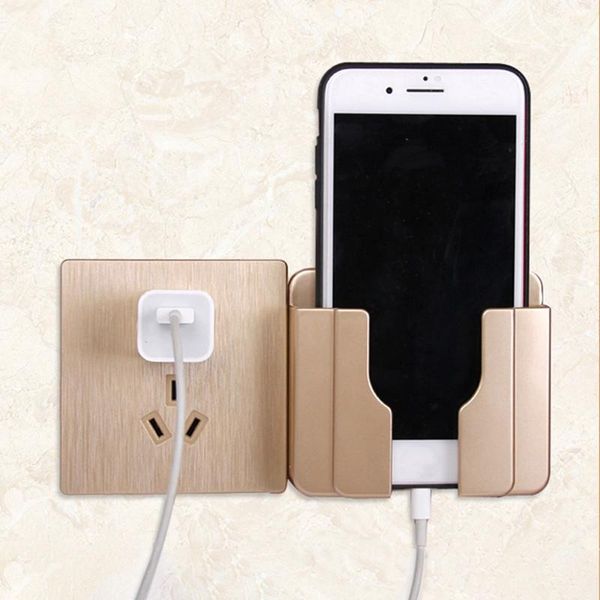 

cell phone mounts & holders universal multifunction adhesive wall mount practical holder stand charging bracket home plug socket charge