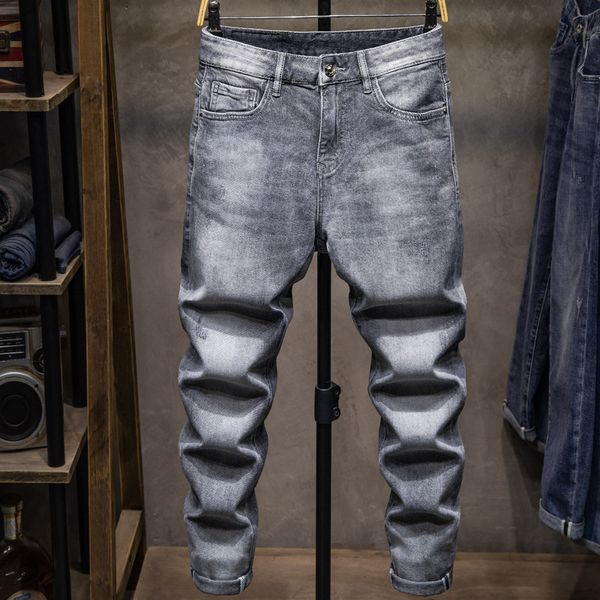 

fashion jeans summer 2021 thin men's loose little harlan casual leg, Blue