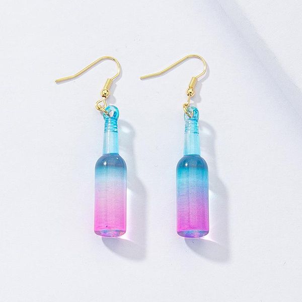 

dangle & chandelier 2021 ins transparent rainbow acrylic resin acetic acid bottle minimalist piercing earrings korean fashion women party je, Silver