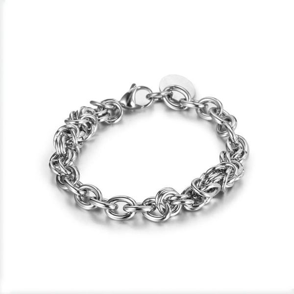 

link, chain wholesale japan korea men and women cuff bracelets luxury jewelry 2021 stainless steel upper arm bracelet business, Black