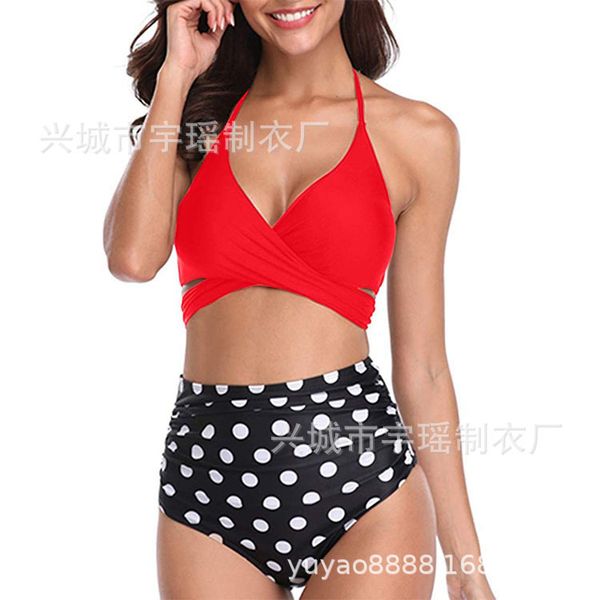 

2020 new split swimsuit bikini, White;black