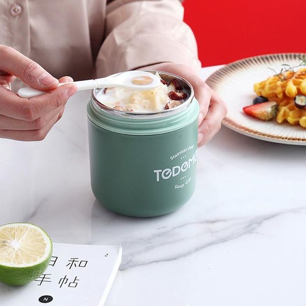 

dinnerware sets mini thermal lunch box container with spoon stainless steel vacuum cup soup insulated portable breakfast