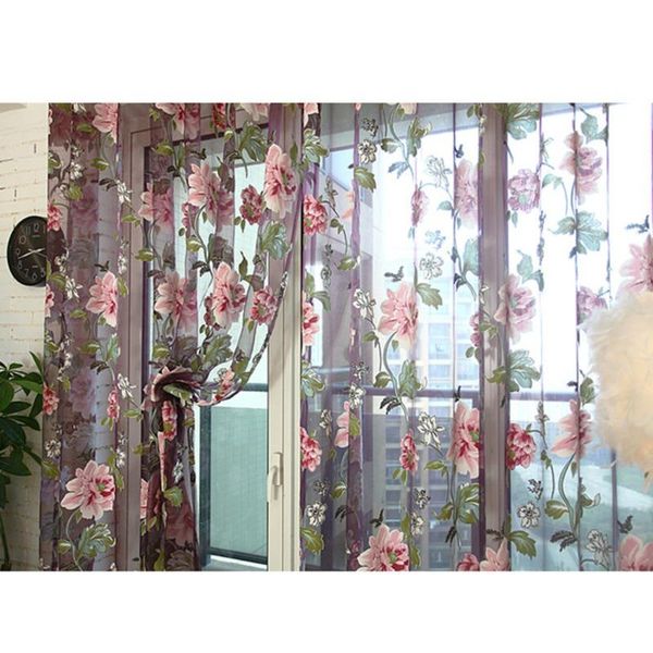 

curtain & drapes mordern room floral tulle window fabric screening drape scarfs valances curtains for living