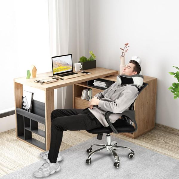 

functional neck pillow sn-fc583 hook and loop fastener grey