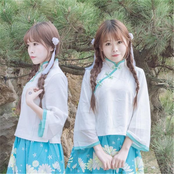 

hanfu costume dress women long sleeve oriental chinese traditional fairy princess pography skirts cheongsam qipao ethnic clothing, Red