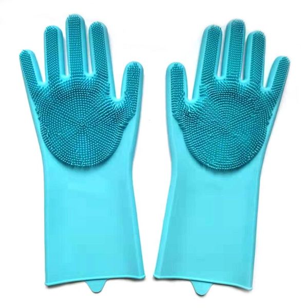 

disposable gloves 1 pair multifunctional gel thickening durable pet fruit golve dish washing silicone kitchen vegetables cleaning