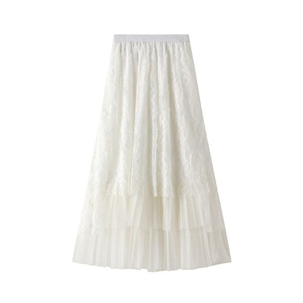 

skirts women spring autumn fashion casual skirt lace irregular bottoms dating party vacation shopping daily wear  gift, Black