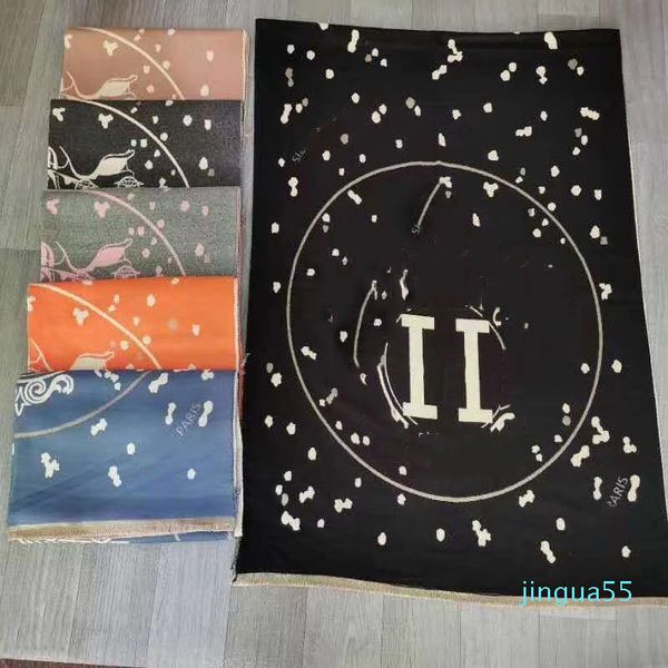 

fashion scarf for women designer scarves high quatity cashmere knit scarve classic lapel head scarfs shawl, Blue;gray