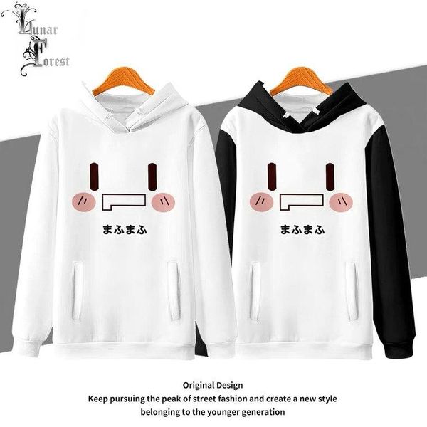 

men's hoodies & sweatshirts 2021 nico mafu face 3d printing men/women autumn fashion japanese sweatshirt long sleeves plus size clothes, Black