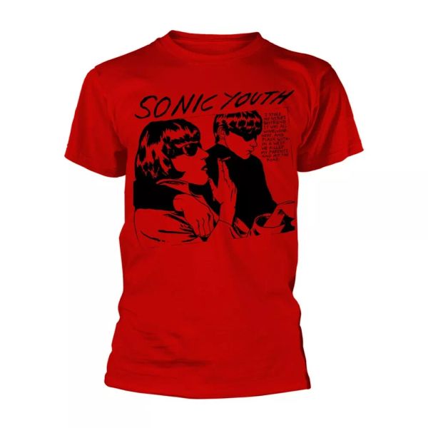 

sonic youth goo album cover official red t-shirt men unisex, White;black