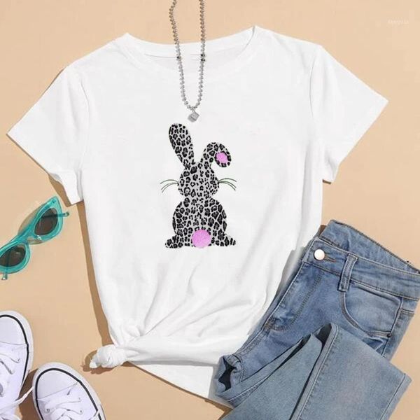 

women's t-shirt easter t shirt femme print graphic tees women clothing soft girl aesthetic kawaii clothes harajuku plus size s-5xl, White