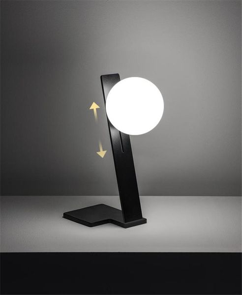

nordic minimalist black glass table lamps bedroom luxury bedside lamp living room model art study decorative lights