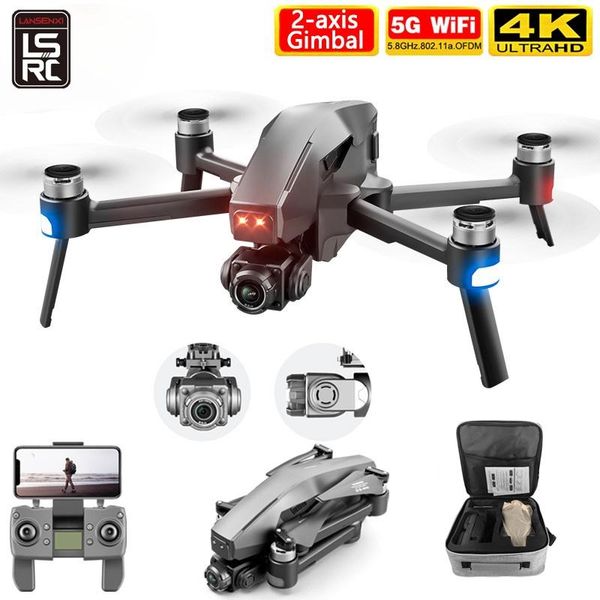 

pro drone hd mechanical 2-axis gimbal camera 4k 1.6km control distance 5g wifi gps system supports tf card drones