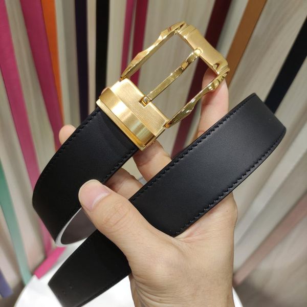 

belts men's and women's belt hardware fastener wholesale pants wide version fashion trend business width 34mm, Black;brown