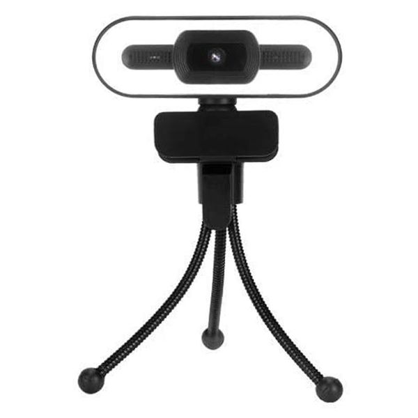 

webcams 2k full hd webcam with microphone, autofocus streaming usb ring light computer camera tripod stand