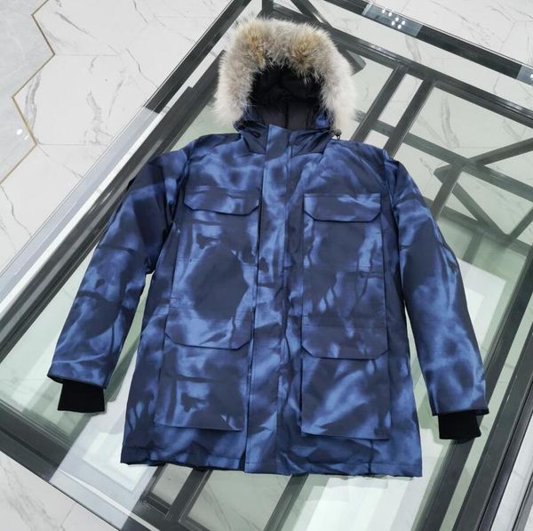 

winter goose canadian coat fashion down et classic mens puffer ets coats fur hooded thick warm parkas homme outdoor, Black