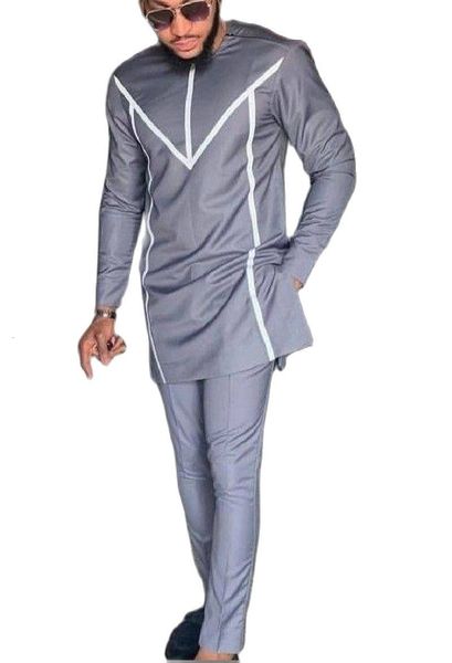 

men's vests senator style patchwork shirts with trousers tailor made grey pant sets african fashion male groom suits plus size party ou, Black;white