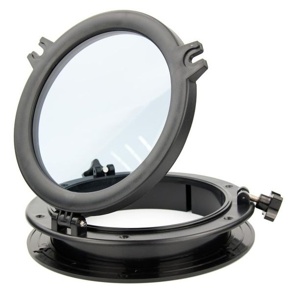 

parts 10 inch 26cm marine boat rv porthole plastic round hatches port lights window black
