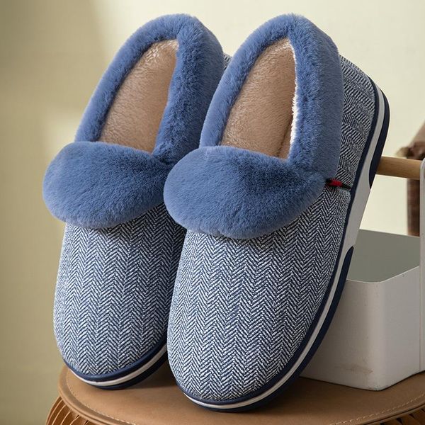 

slippers 2021 women faux fur cover heel house winter warm plush shoes couples thick bottom bedroom outdoor non-slip slides, Black