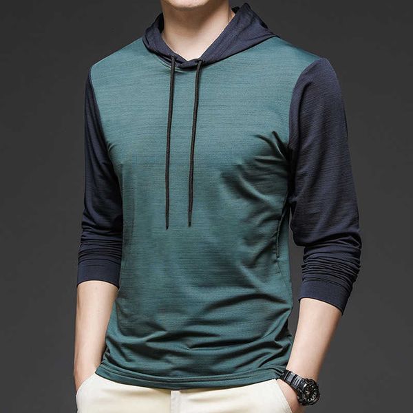 

men's t-shirts brand men hooded t shirts clothing spring long sleeve clothes plus size homme korean style casual fashion 0jtg, White;black